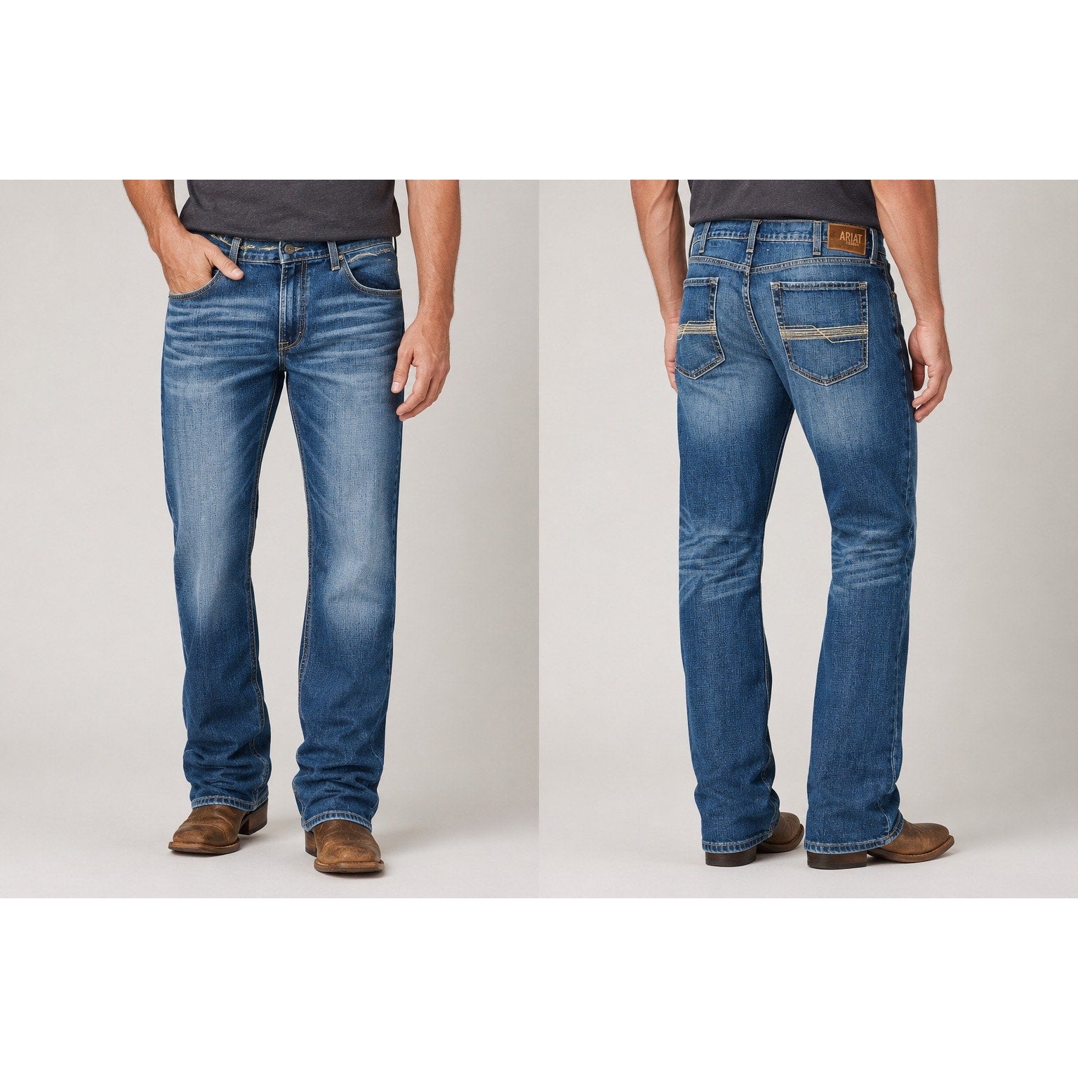 Ariat Ledge M4 Low Rise Bootcut Jeans in Blue — Size 44x32 // Preowned