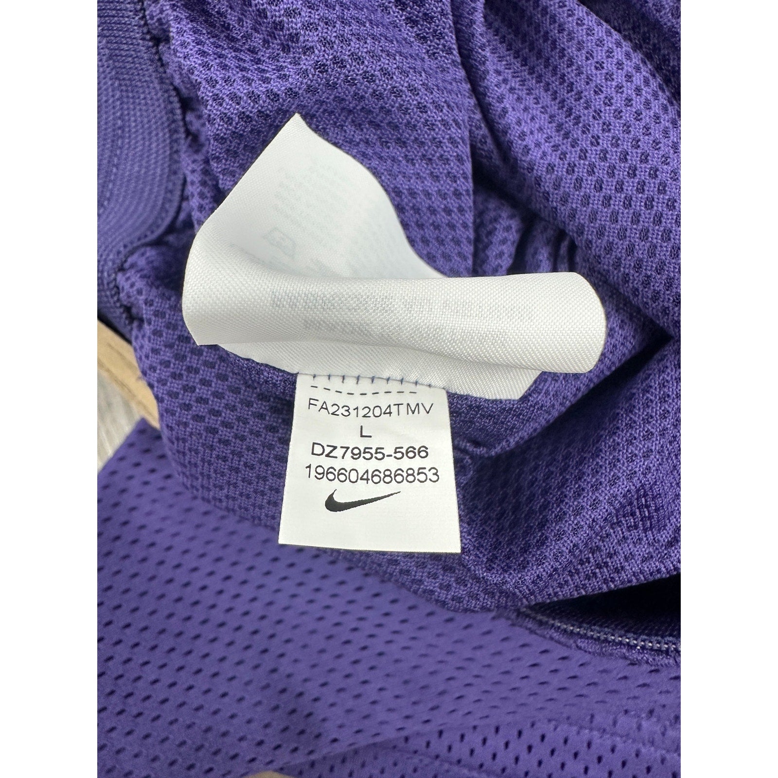 Nike TCU Horned Frogs Loose Fit Mid-Thigh Dri-FIT Mesh Athletic Shorts in Purple — Size Large
