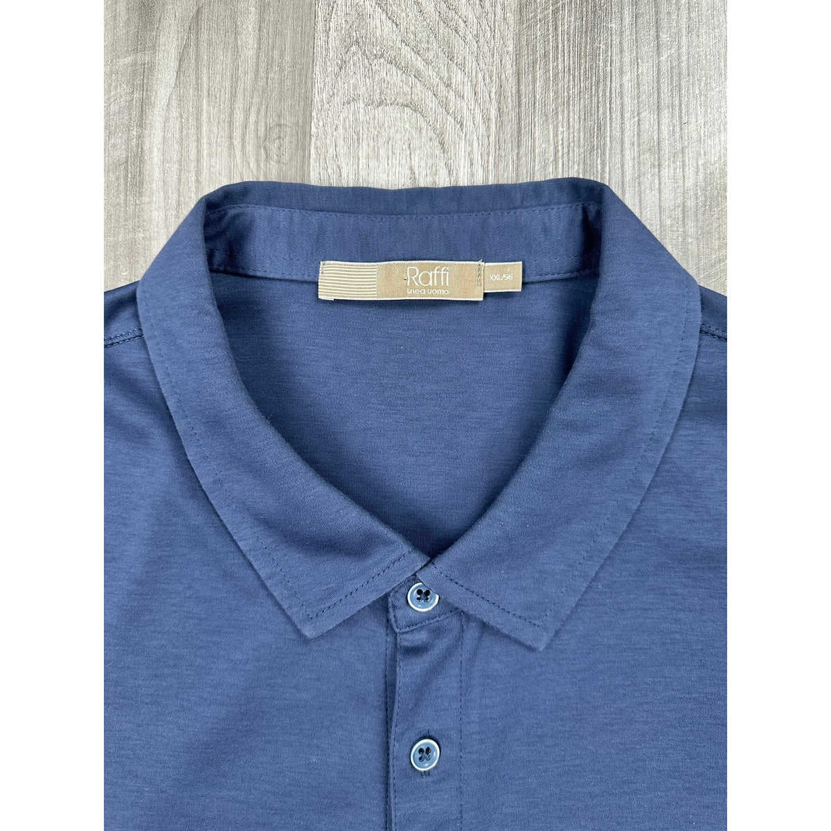 Raffi The Linden Aqua Cotton Short Sleeve Button Down Shirt — Size 2XL // Preowned