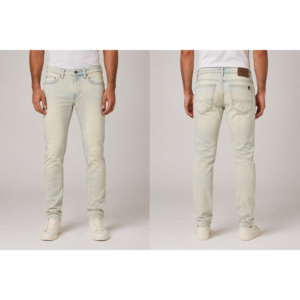 Buffalo David Bitton Ash Slim Stretch Jean in Dirty Blasted Wash — Size 30x30