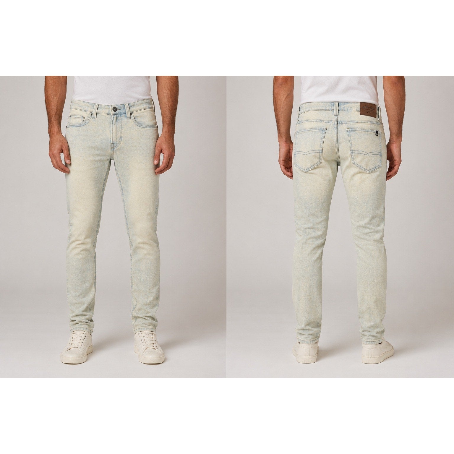 Buffalo David Bitton Ash Slim Stretch Jean in Dirty Blasted Wash — Size 30x30
