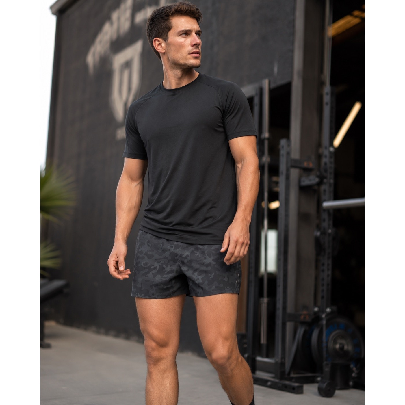 Ten Thousand 5" Interval Lined Performance Shorts in Black Camo — Size 2XL