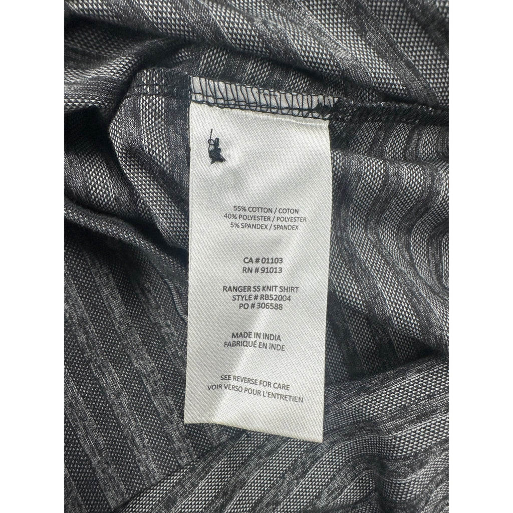 Robert Barakett Ranger Short Sleeve Knit Shirt in Black, Gray — Size Large