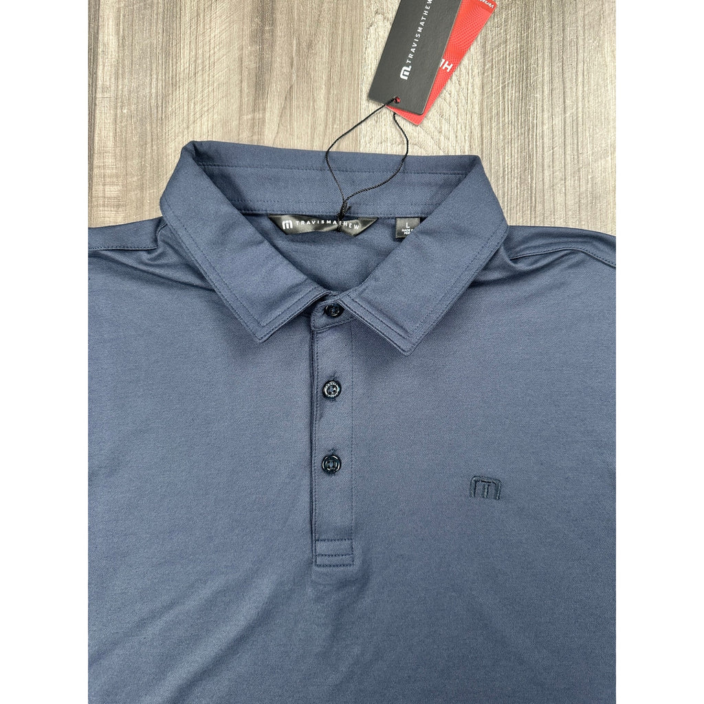 Travis Mathew Featherweight Performance Jersey Golf Polo in Total Eclipse — Size Large