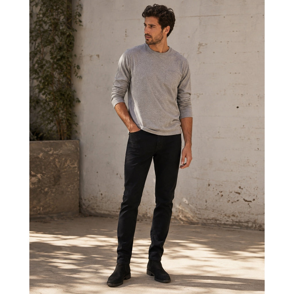 Paige Transcend Lennox Slim Stretch Jeans in Black Shadow — Size 30 // Preowned