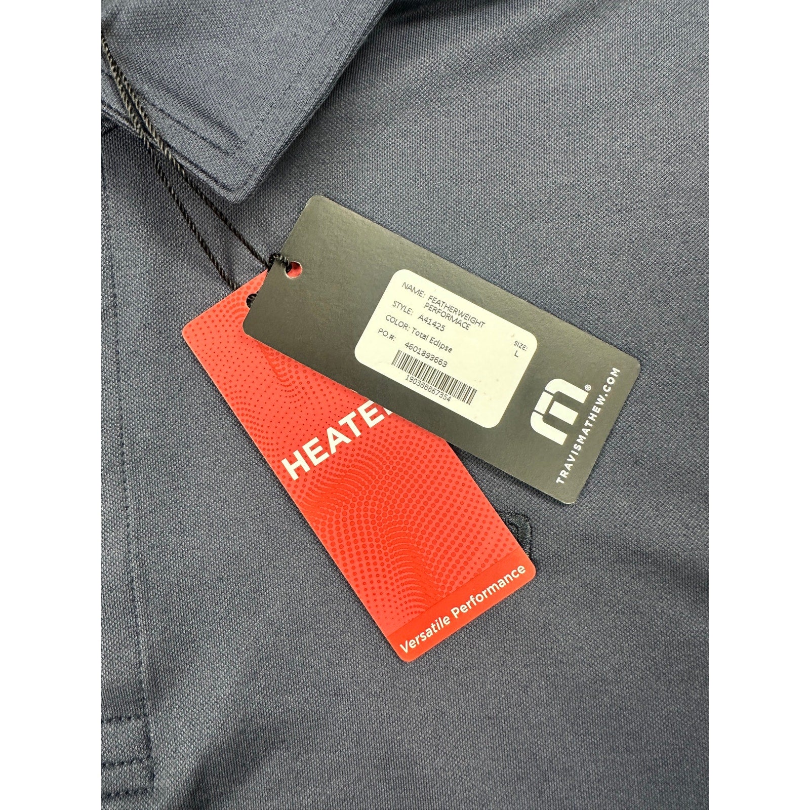 Travis Mathew Featherweight Performance Jersey Golf Polo in Total Eclipse — Size Large