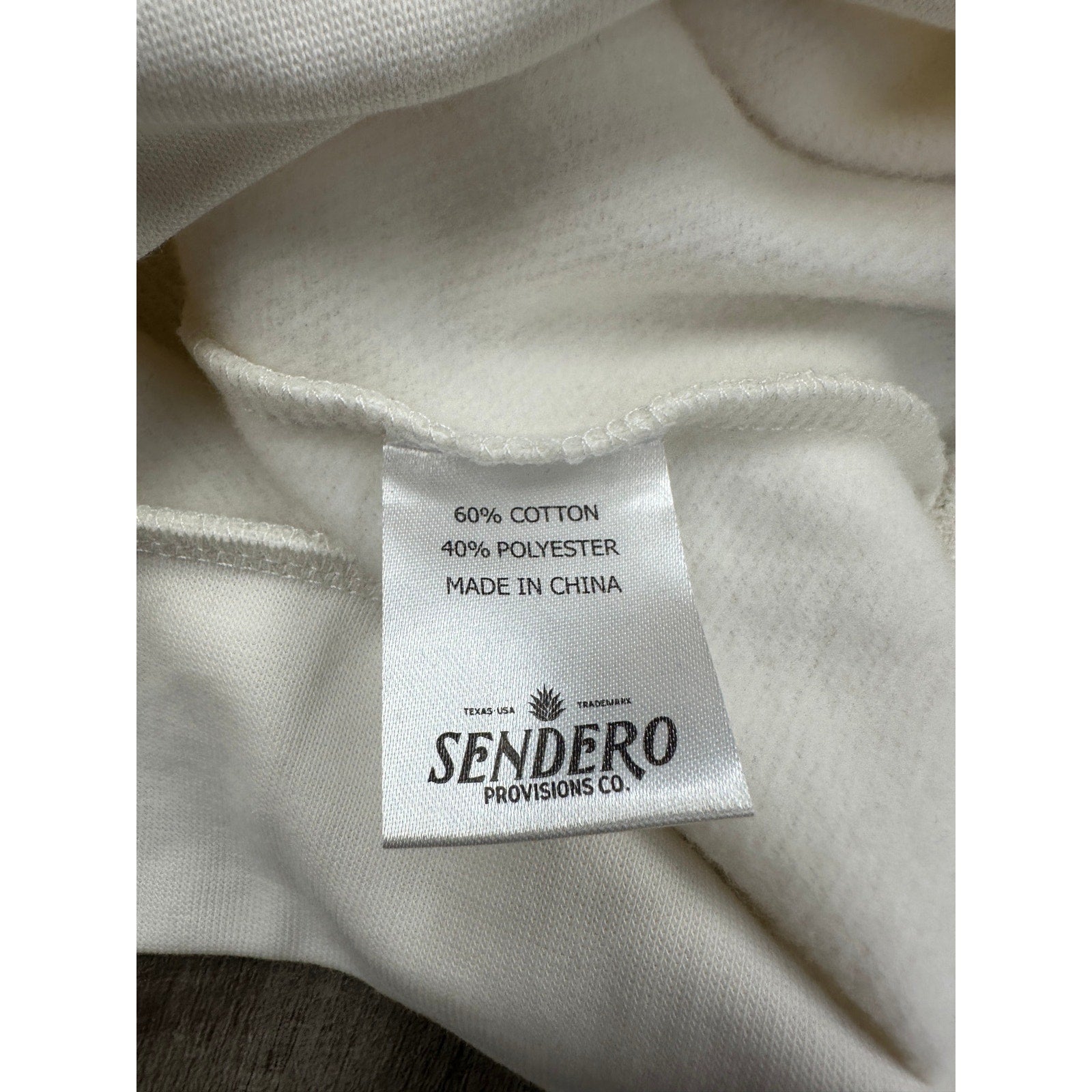 Sendero Provisions The Western Show Pretending to Be Cowboys Hoodie in Vintage White — Size Small // Preowned