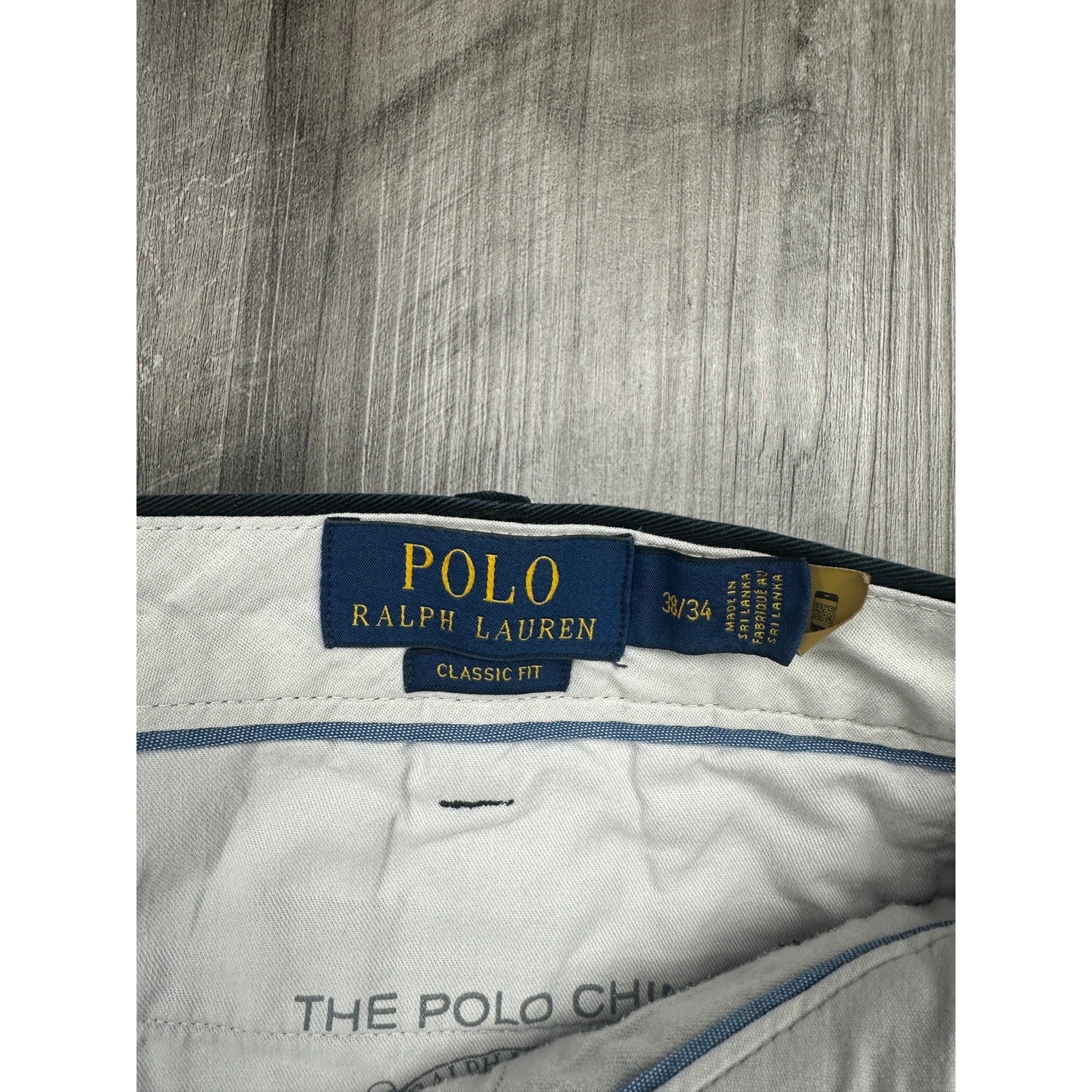 Polo Ralph Lauren Classic Fit Cotton Twill Chino Pants in Black — Size 38 // Preowned