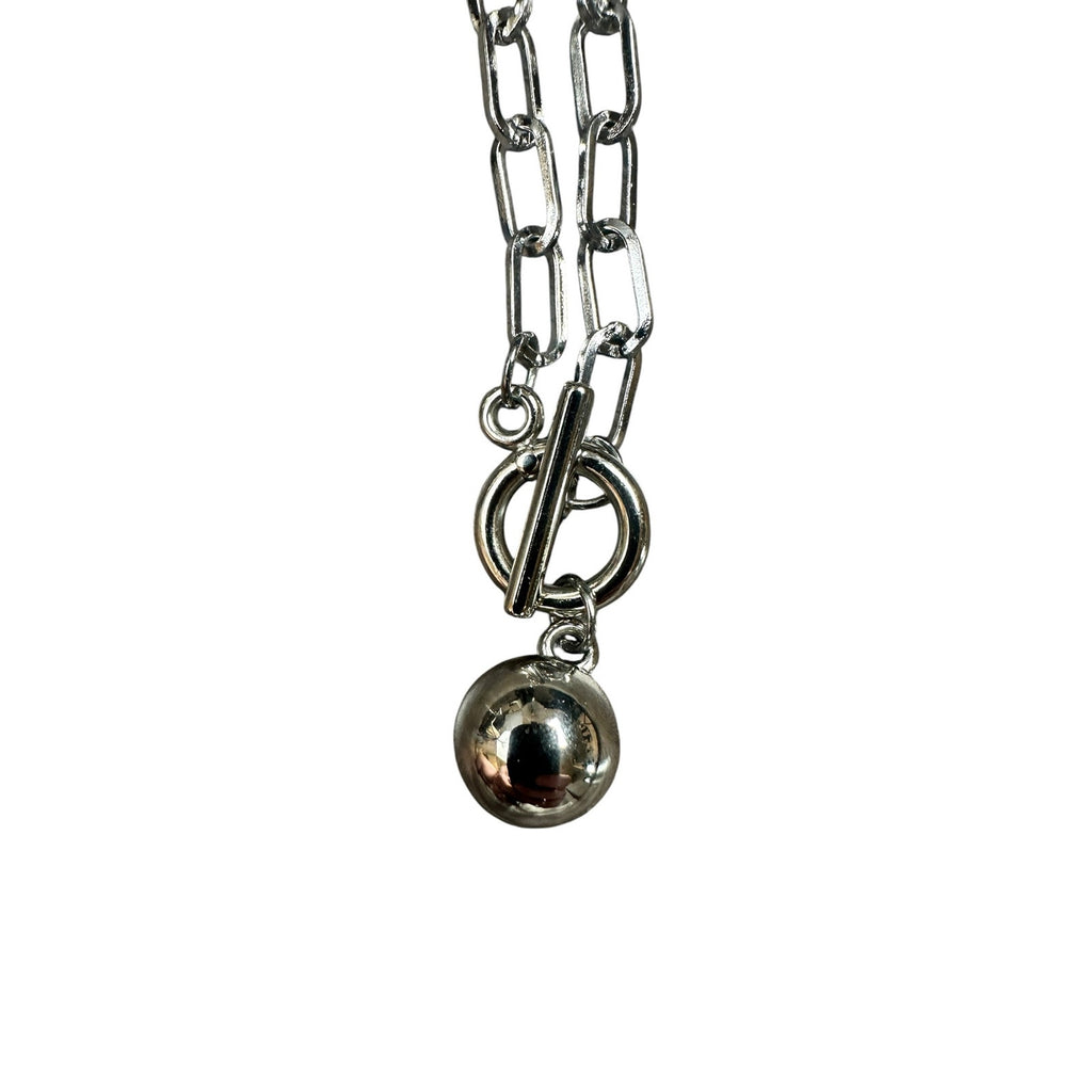 Andrew Christian Ball and Chain Necklace in Silver — One Size