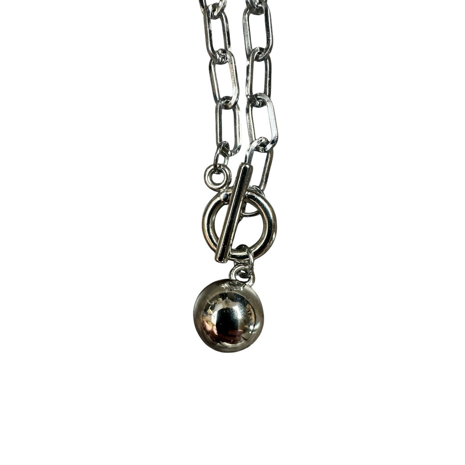 Andrew Christian Ball and Chain Necklace in Silver — One Size