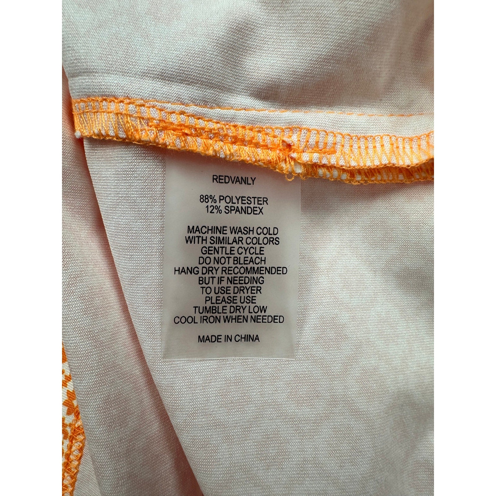 Redvanly Harrow Floral Golf Polo in Tangelo Orange, White — Size XL