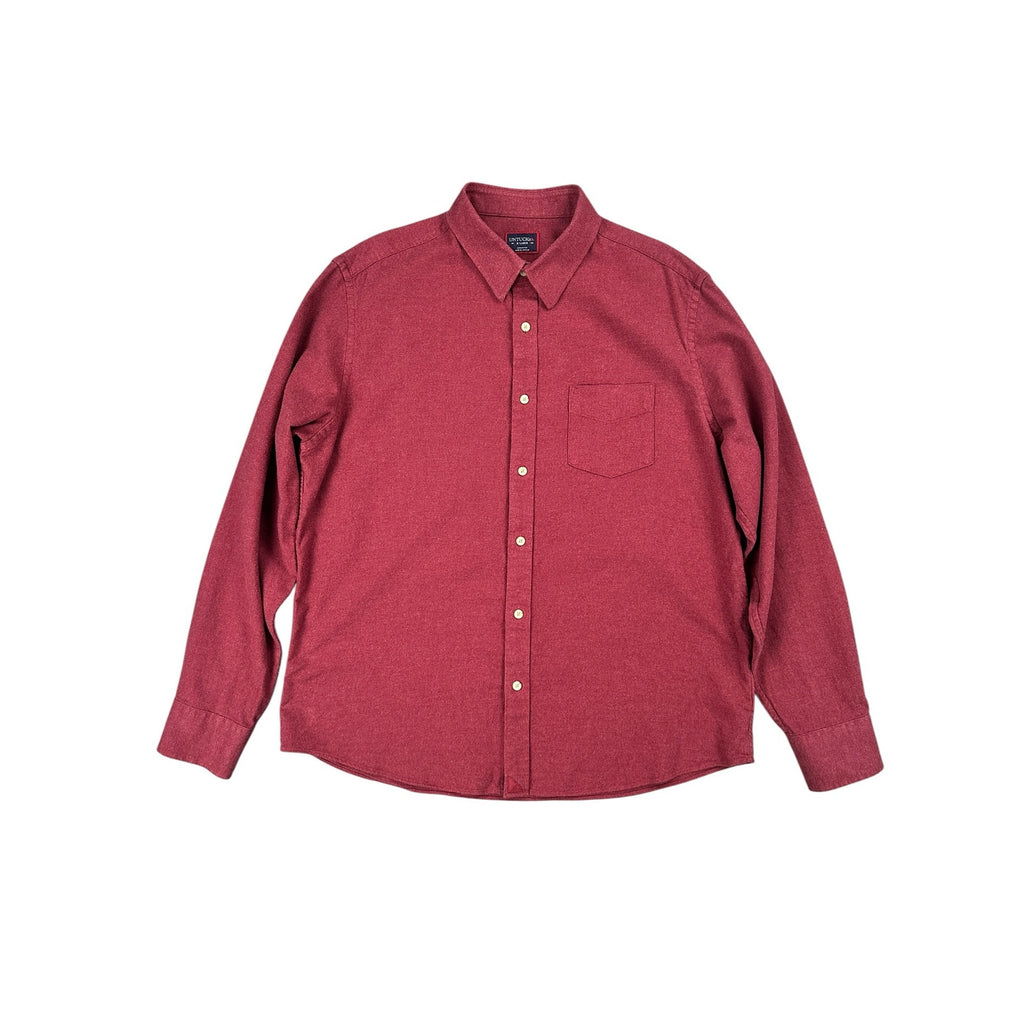 UNTUCKit Sherwood Flannel Long Sleeve Button Down in Dark Red — Size XL // Preowned