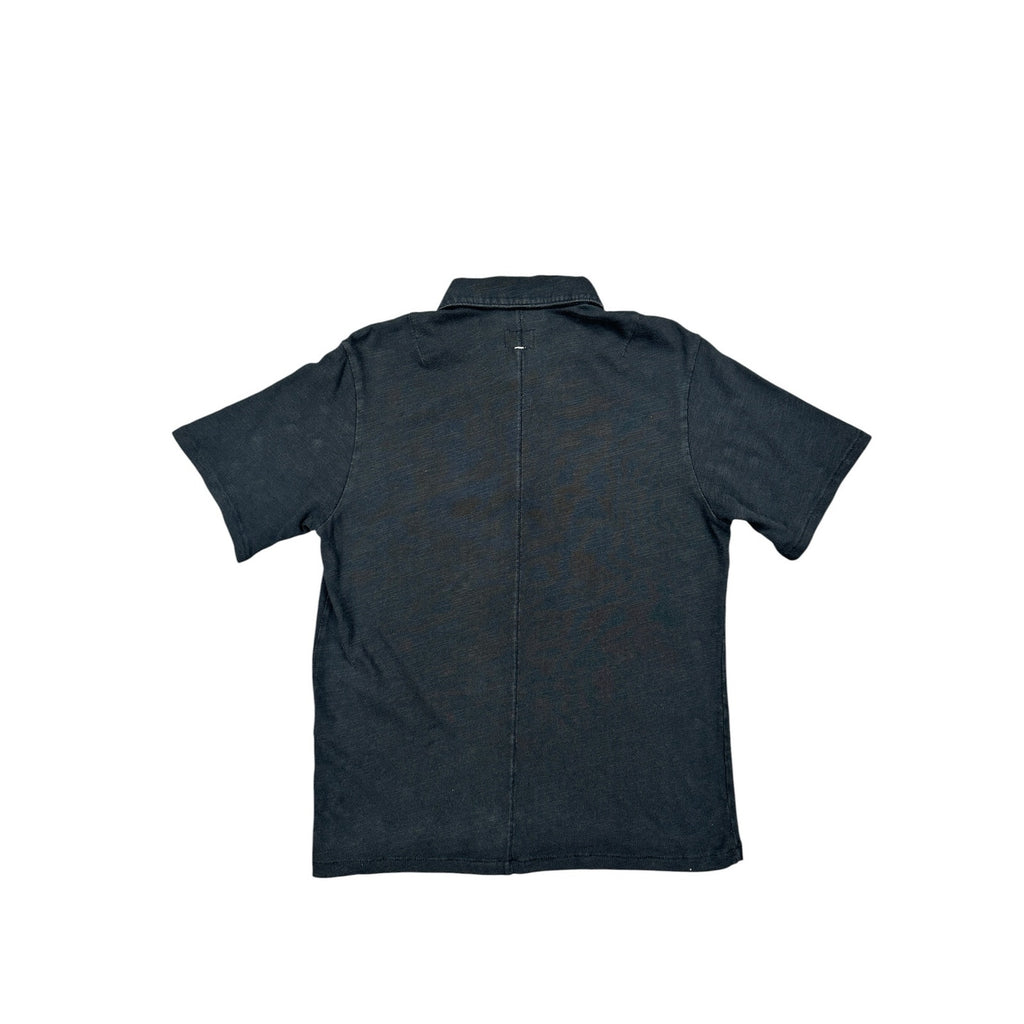 Rag & Bone Slub Pique Cotton Polo in Black — Size Medium // Preowned