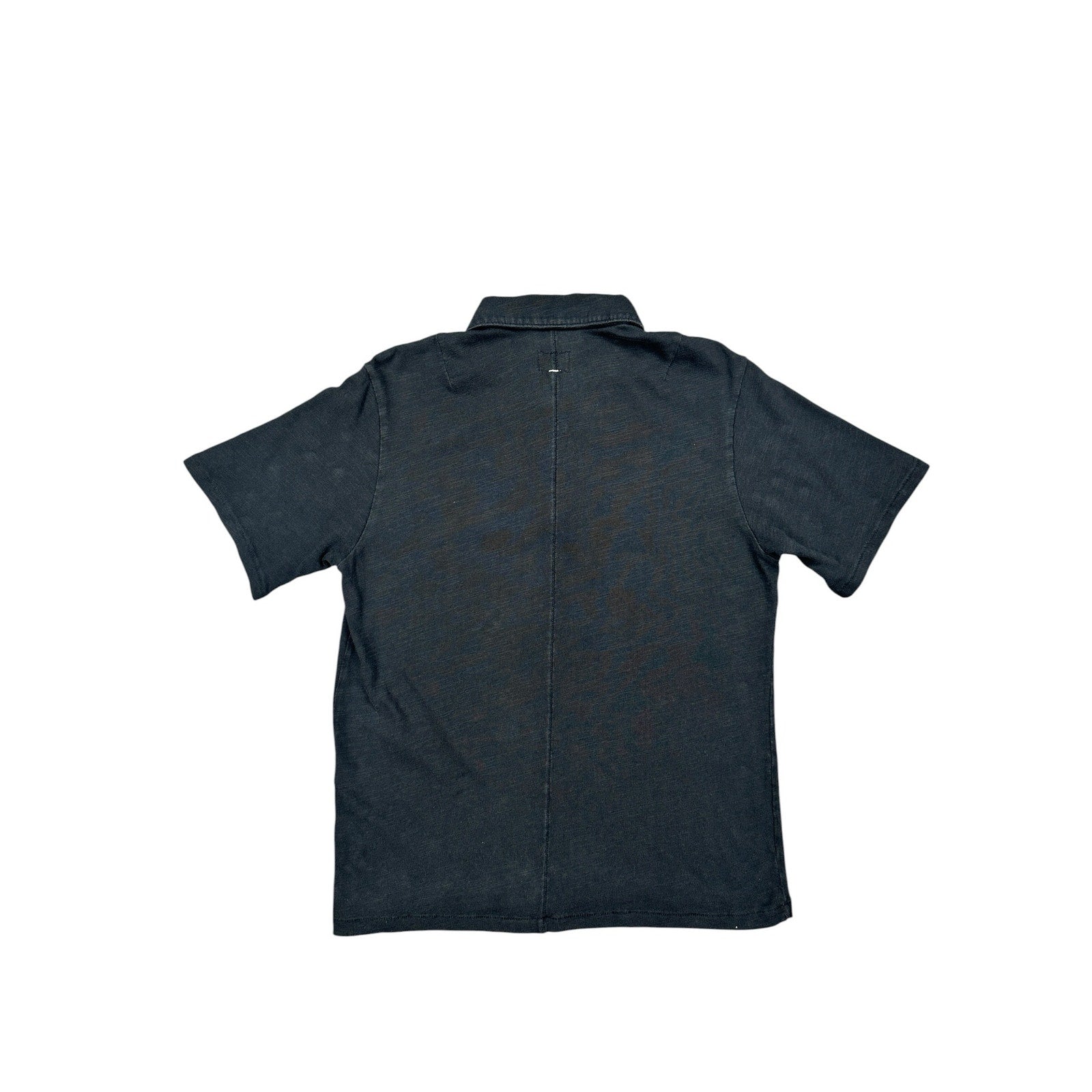 Rag & Bone Slub Pique Cotton Polo in Black — Size Medium // Preowned