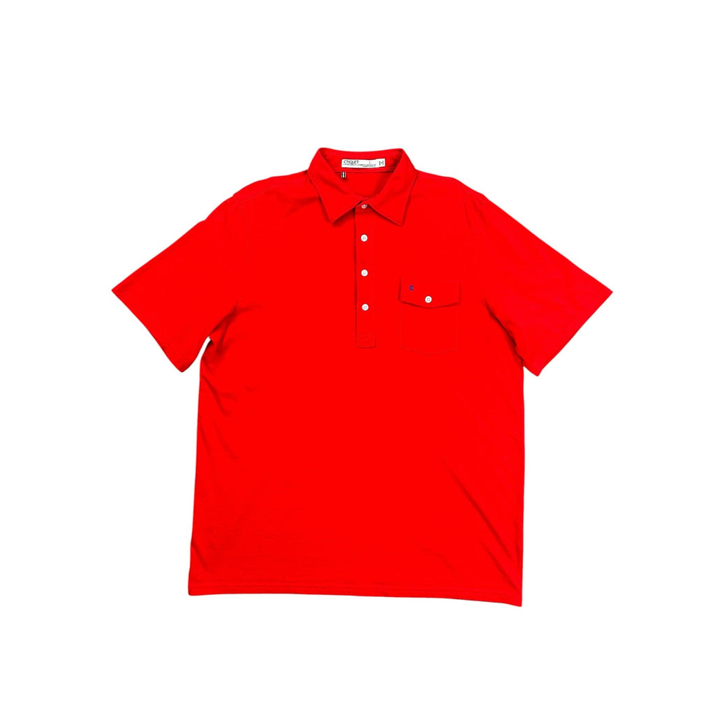Criquet Players Classic Polo Shirt in Red — Size Large // Preowned