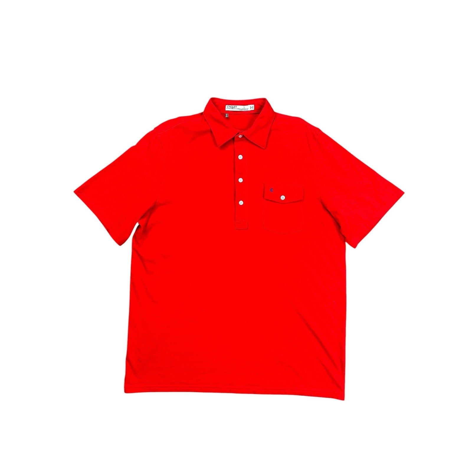 Criquet Players Classic Polo Shirt in Red — Size Large // Preowned