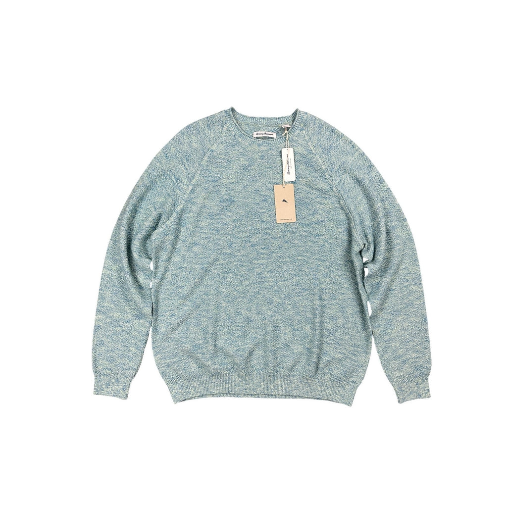 Tommy Bahama Soundscape Crew Long Sleeve Pullover Sweater in Vacation Blue — Size XL