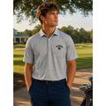 Under Armour Auburn Tigers HeatGear Loose Fit Striped Golf Polo in Gray White — Size Large // Preowned