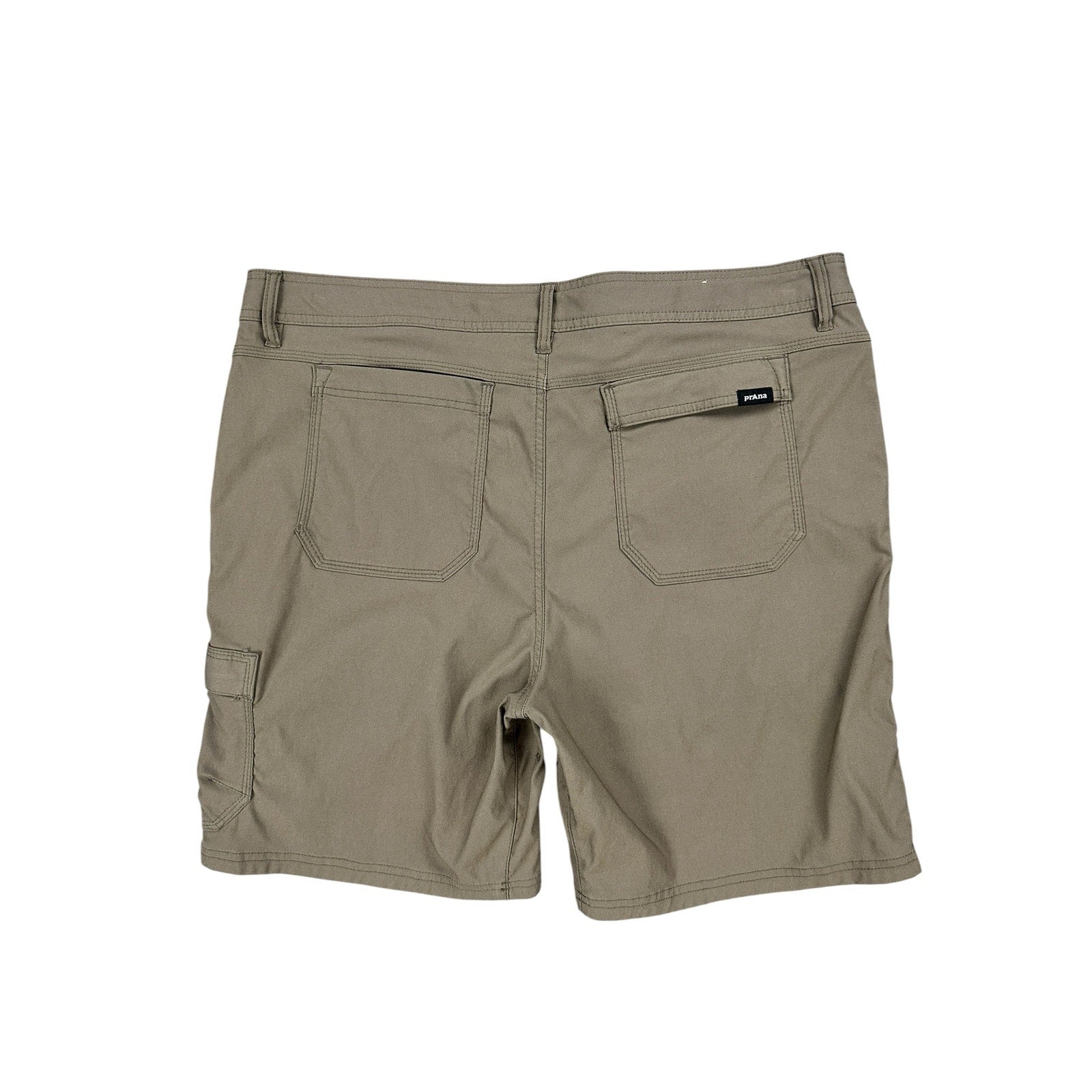 Prana Stretch Zion Performance Standard Fit 8-Inch Cargo Shorts in Brown — Size 40x8 // Preowned