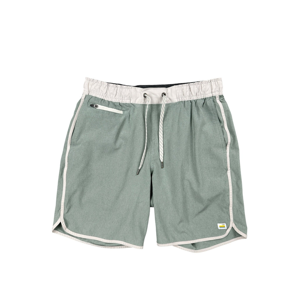 Vuori Banks Performance Athletic Shorts in Light Sage Green Gray and Gray — Size Small // Preowned