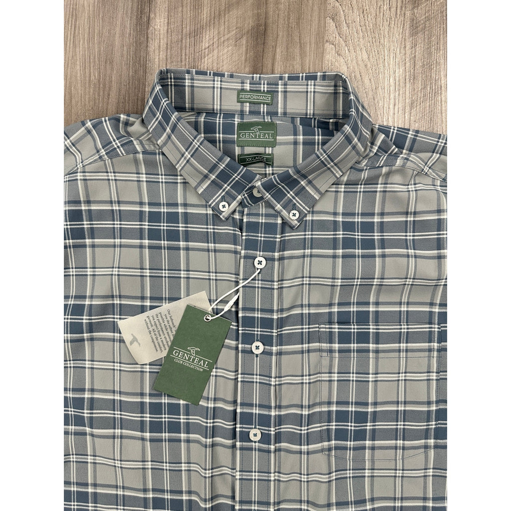 Genteal Performance Boulder Softouch Club Collection Sport Shirt in Steelhead — Size 2XL