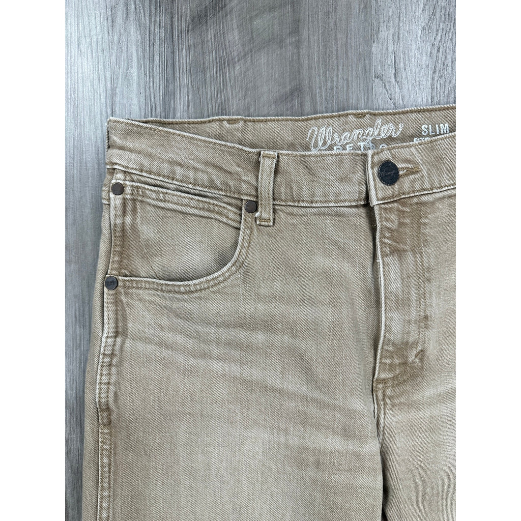 Wrangler Retro Slim Straight Jean in Saddle Tan — Size 34x34 // Preowned