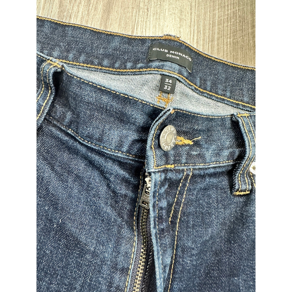 Club Monaco Super Slim Stretch Jean in Blue — Size 34x32 // Preowned