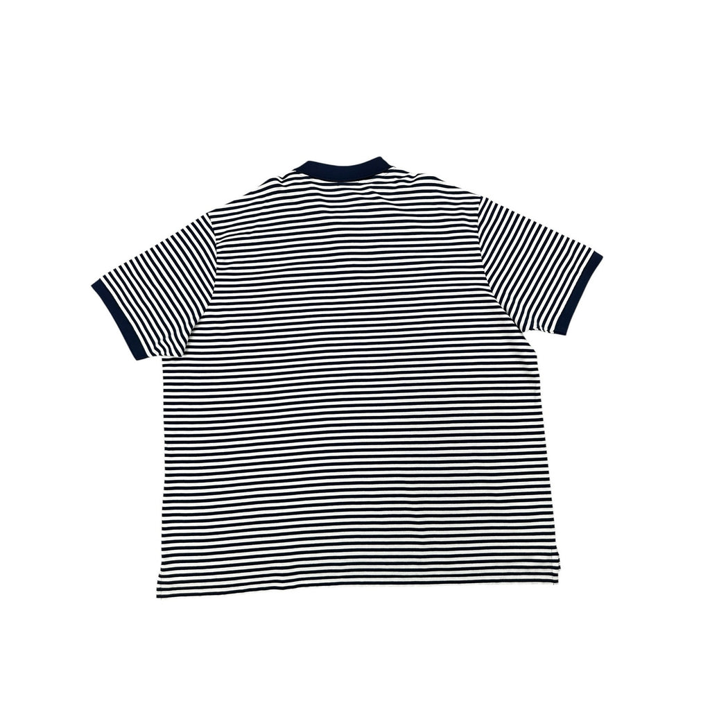 Polo Ralph Lauren Classic Fit Striped Mesh Polo Navy White — 6XB