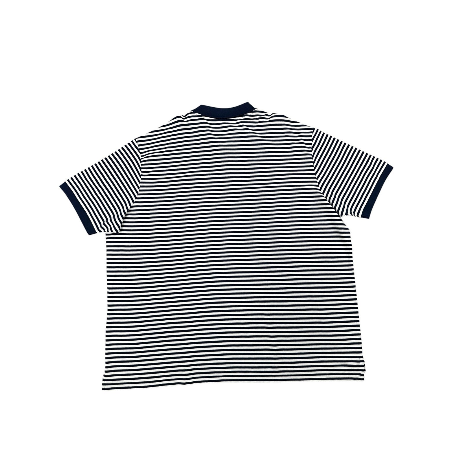 Polo Ralph Lauren Classic Fit Striped Mesh Polo Navy White — 6XB