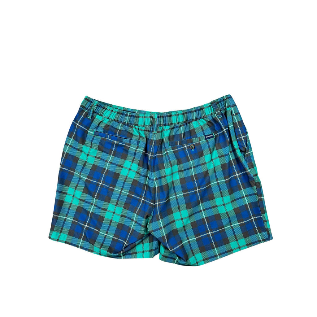 Chubbies Performance Everywhere 6-Inch Hybrid Drawstring Shorts in Green Blue Brown Yellow Cream — Size 2XL // Preowned