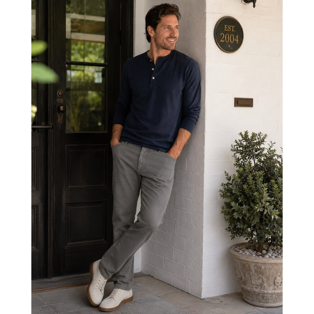 Peter Millar Signature Sateen Classic Fit 5 Pocket Pants in Gray — Size 44x30 // Preowned