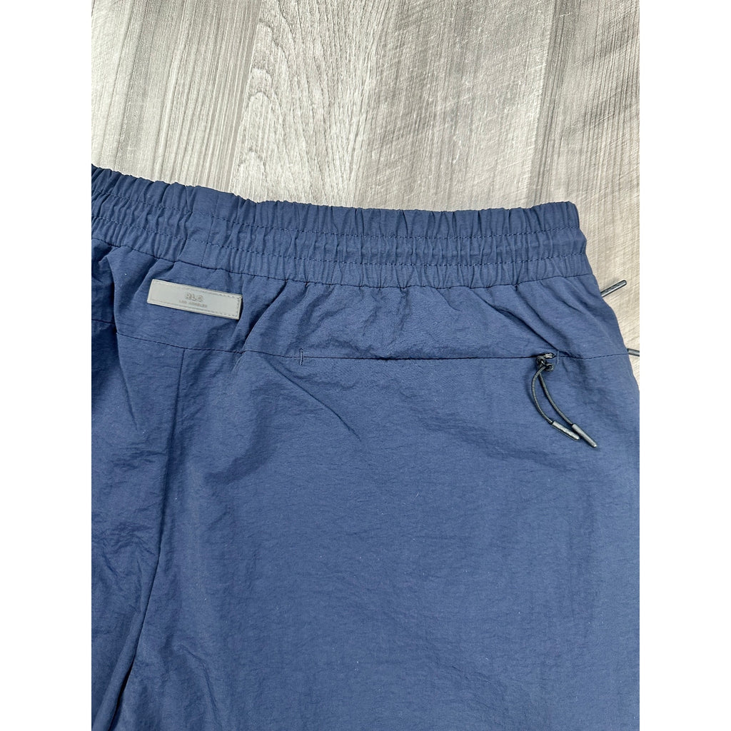 Richie Le Utility Cargo Shorts Lined Athletic Performance Shorts in Navy — Size Large