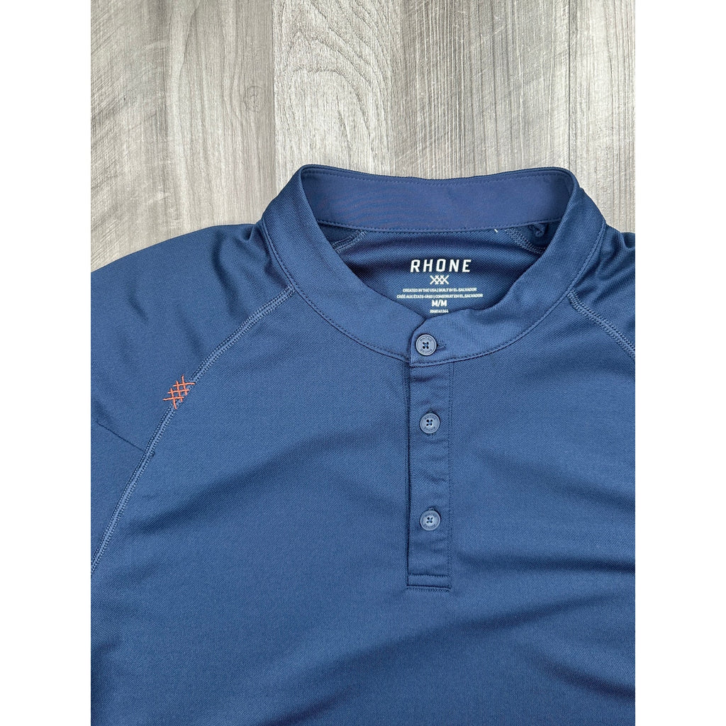 Rhone Mesh Knit Short Sleeve Performance Henley — Size Medium // Preowned