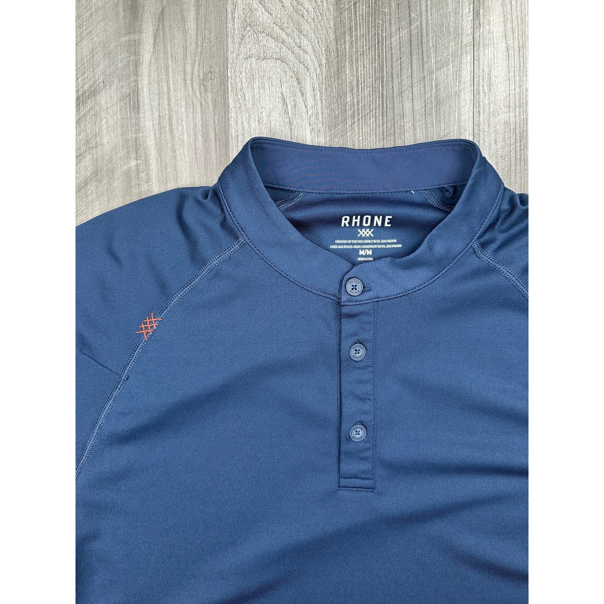 Rhone Mesh Knit Short Sleeve Performance Henley — Size Medium // Preowned