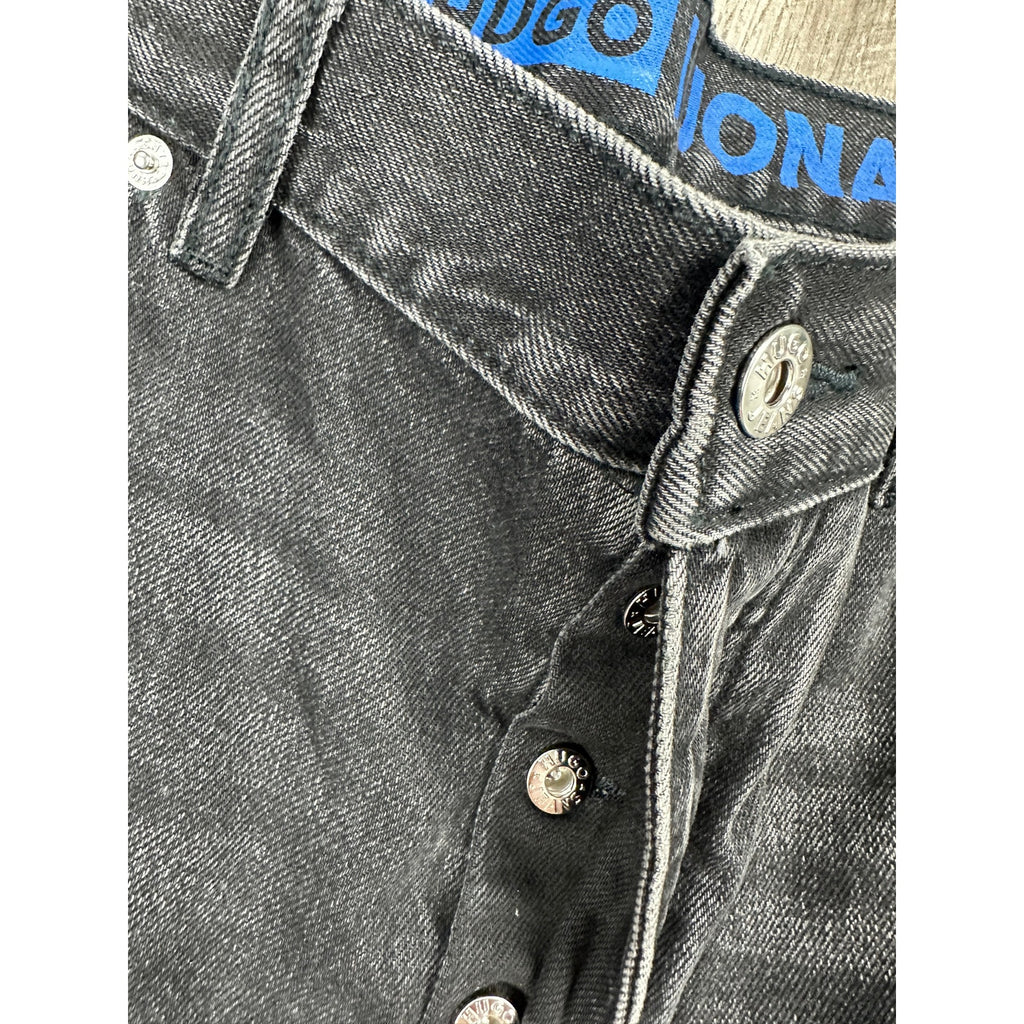 HUGO Jonah Regular Straight Jeans in Black — Size 36x32
