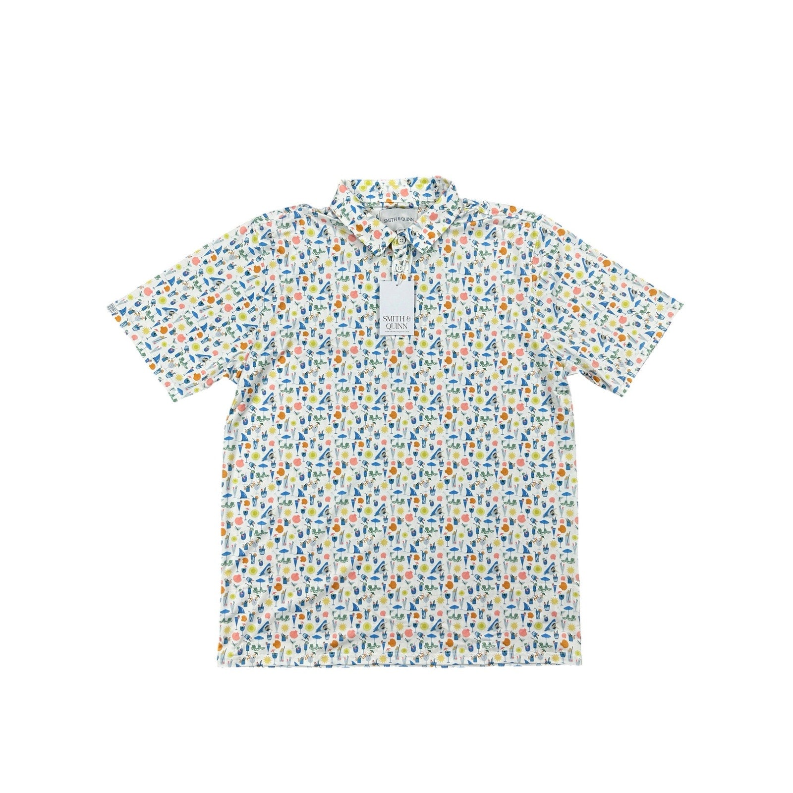 Smith & Quinn Drink or Swim Performance Golf Polo in Smitty Light — Size XL