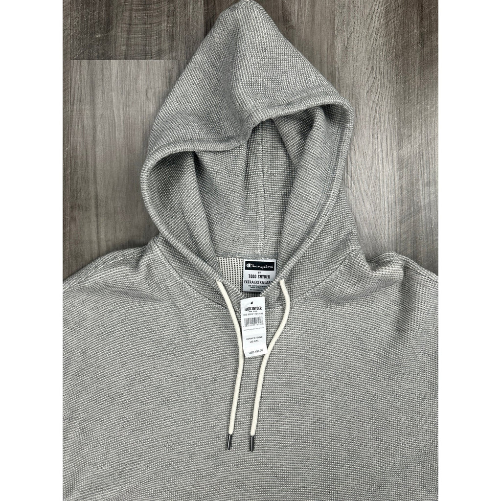 Todd Snyder x Champion Waffle Knit Thermal Pullover Hoodie — Size 2XL