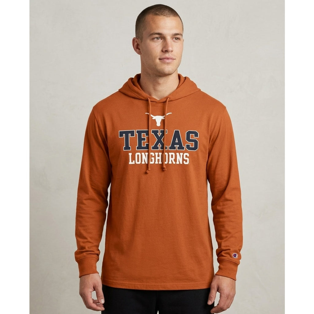 Texas Longhorns Champion Power Long Sleeve Hooded Tee - 2XL