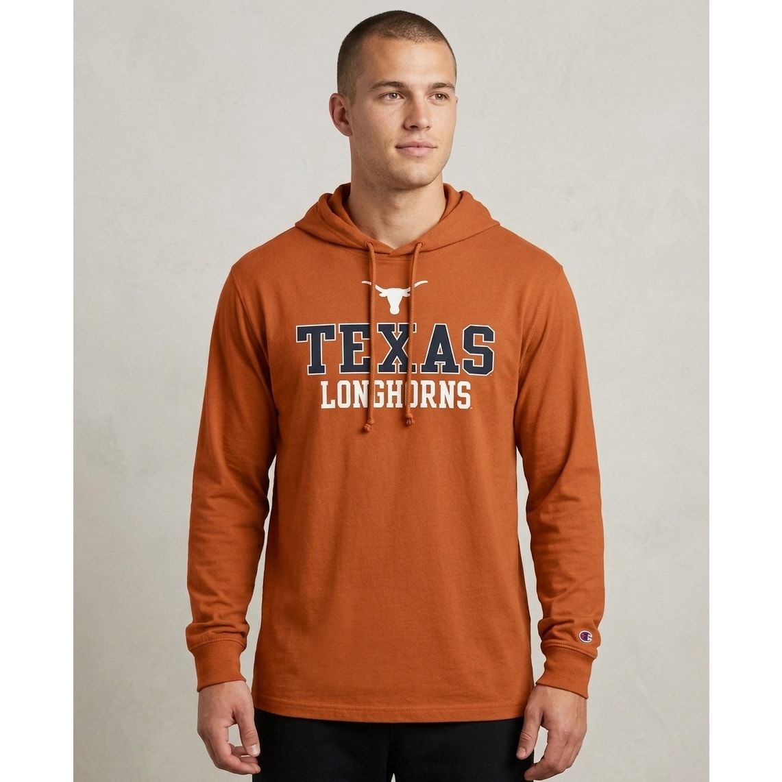 Texas Longhorns Champion Power Long Sleeve Hooded Tee - 2XL