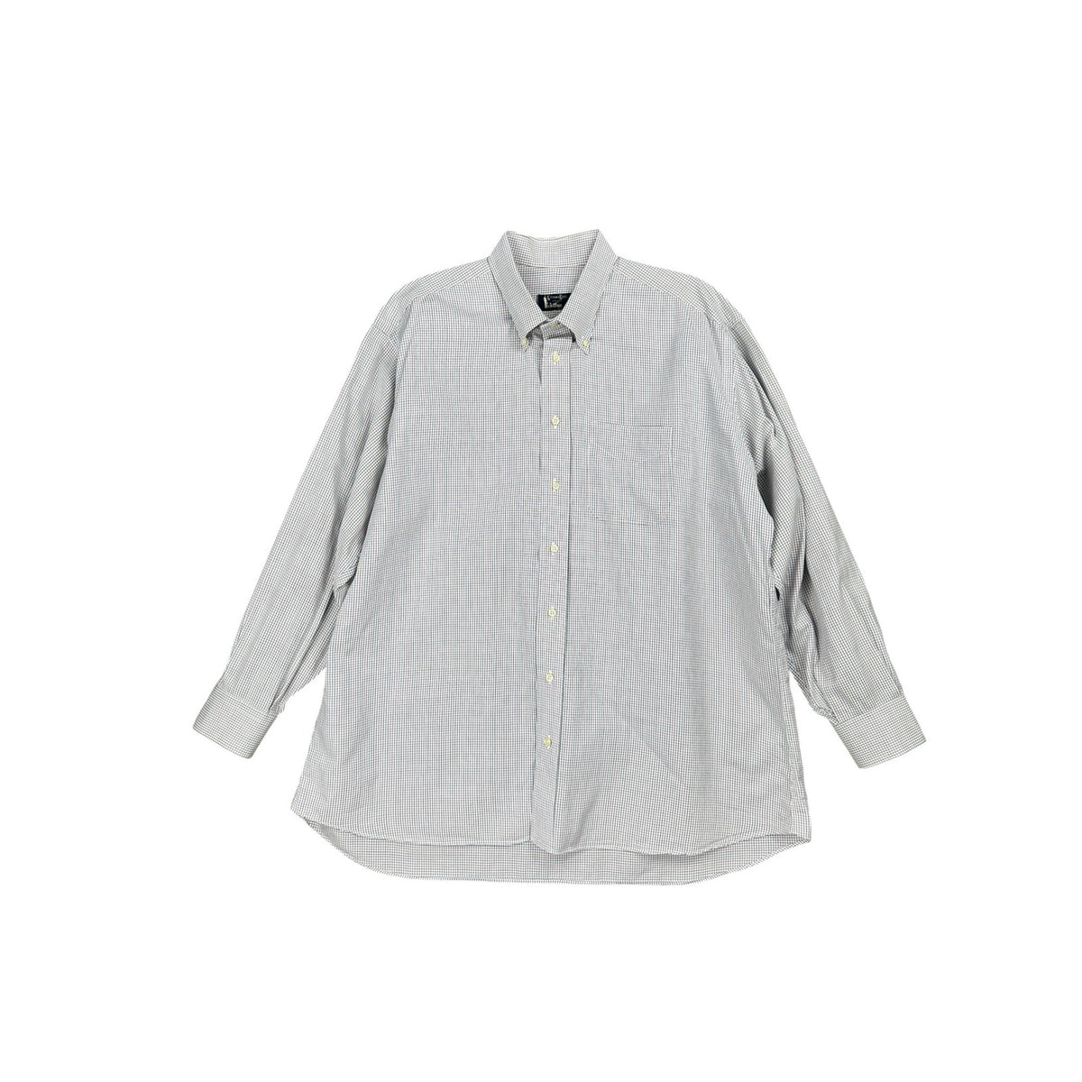 Gitman Bros. Made in USA Checkered Long Sleeve Button Down Shirt — Size 17.5/34 (XL) // Preowned