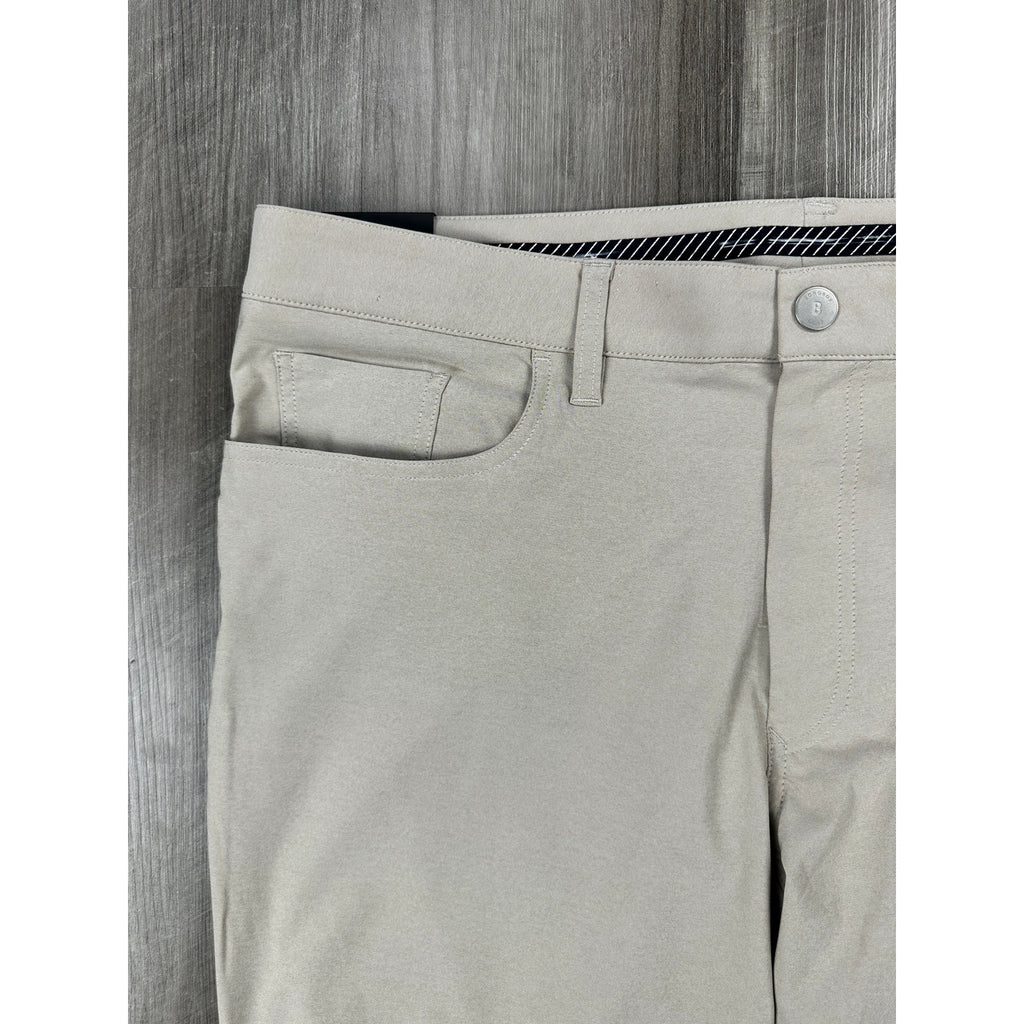 Bonobos Golf Performance Slim Fit Pants in Khaki Stone — Size 38x32