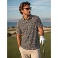William Murray Earn Your Stripes Zebra Performance Golf Polo in Tan, Black — Size XL // Preowned