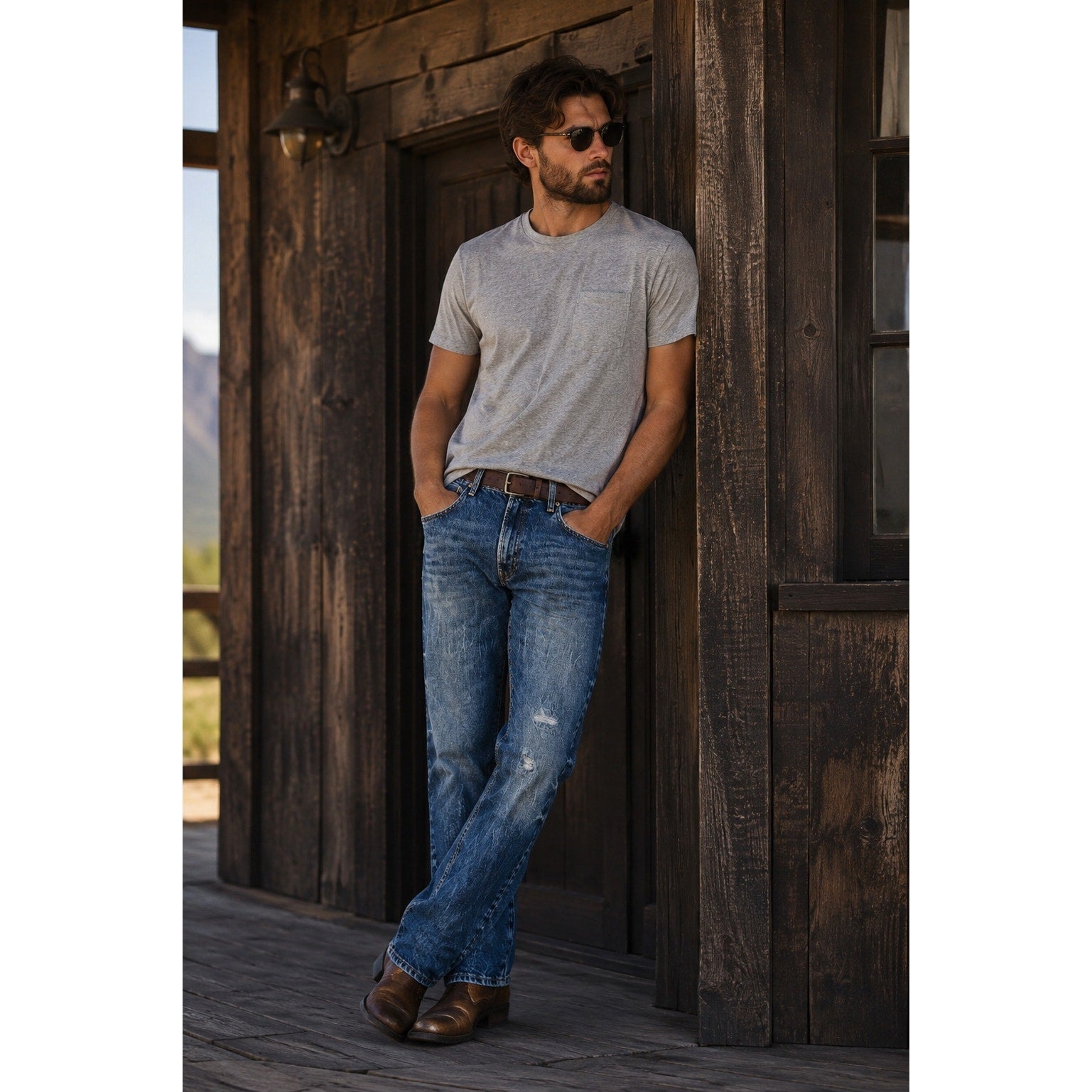 Polo Ralph Lauren The Varick Slim Straight Jeans in Blue — Size 38x30 // Preowned