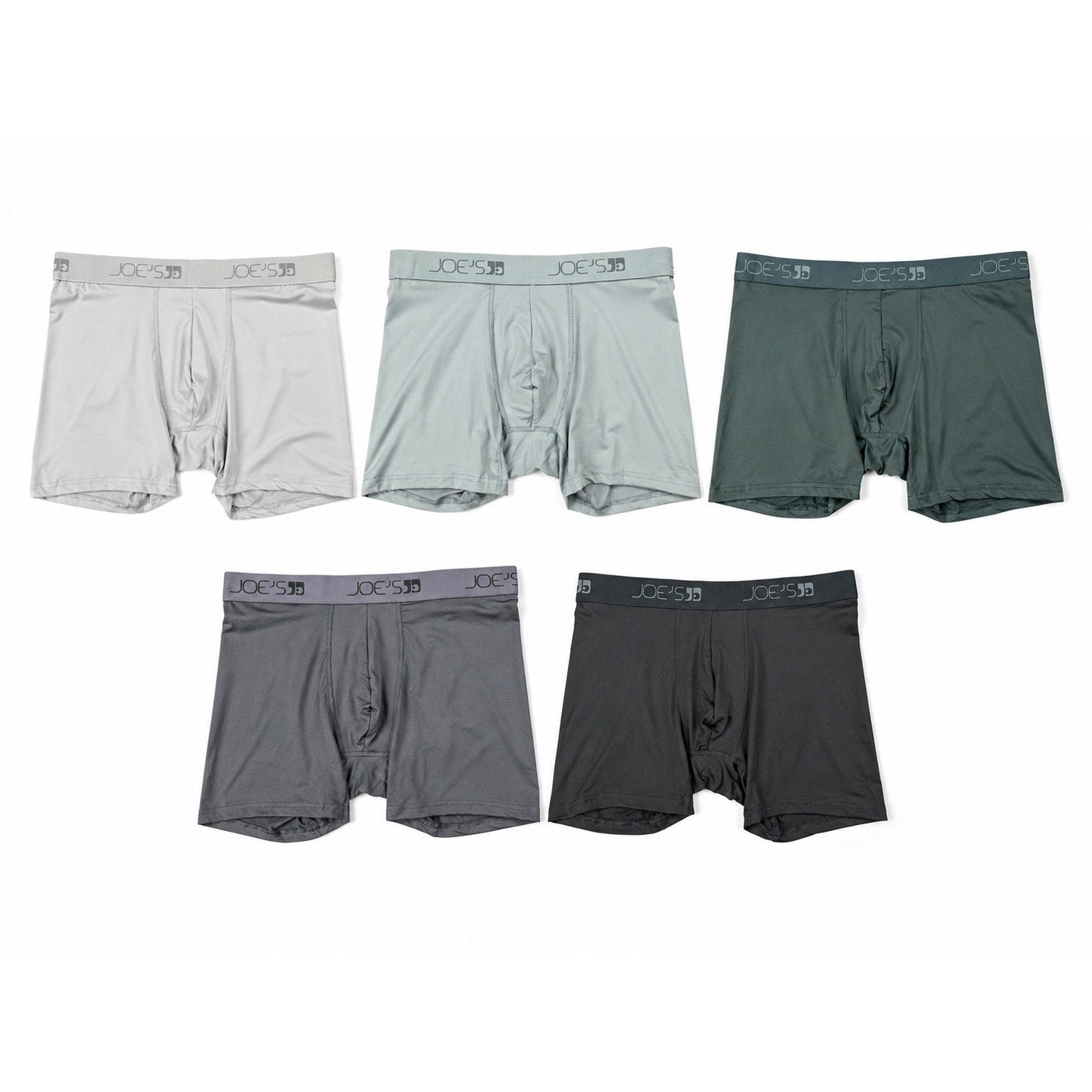 Joe's Jeans Everyday Luxe Soft Stretch Boxer Brief 5-Pack in Gray — Size Large