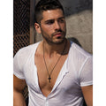 Andrew Christian Cross Necklace in Black — One Size