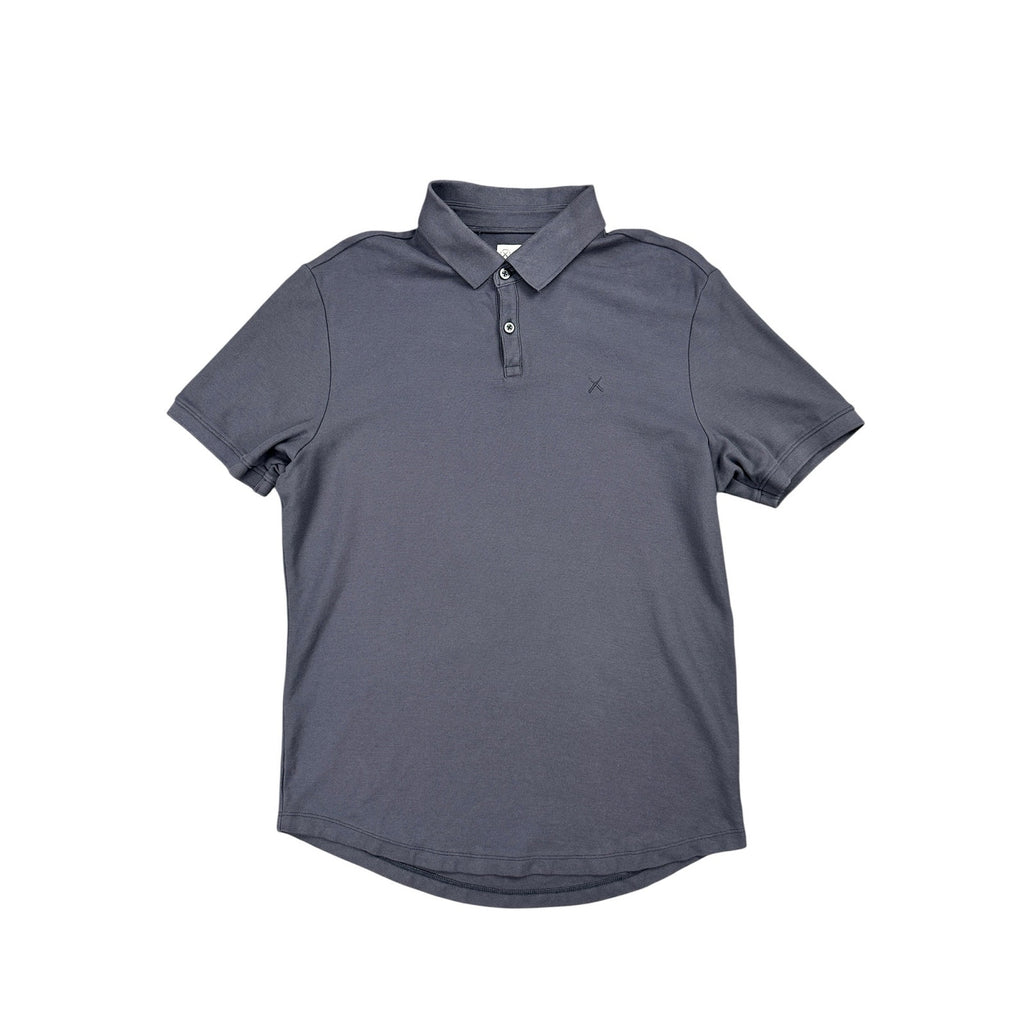 Cuts Clothing Prestige Curve Hem Polo in Grey — Size Medium // Preowned