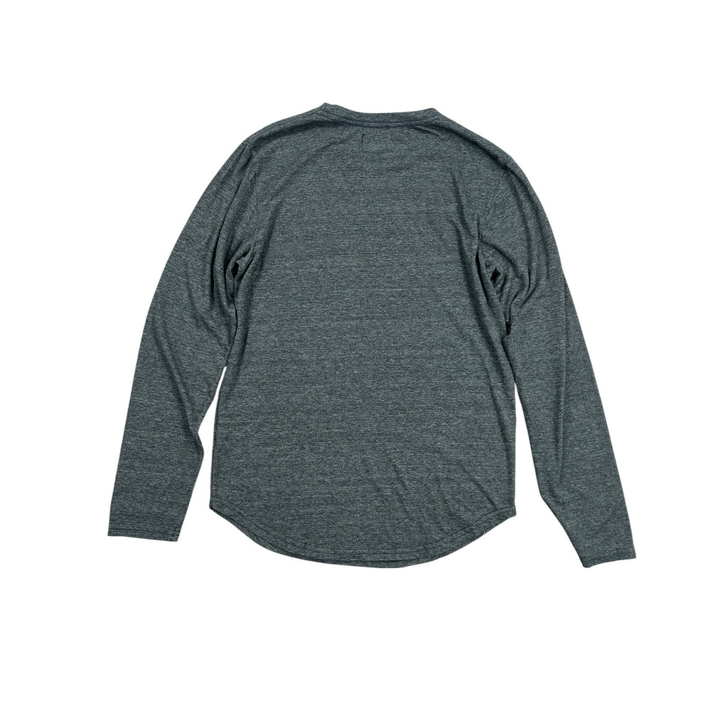 GoodLife Long Sleeve Crew Neck Tee in Heather Charcoal — Size Large