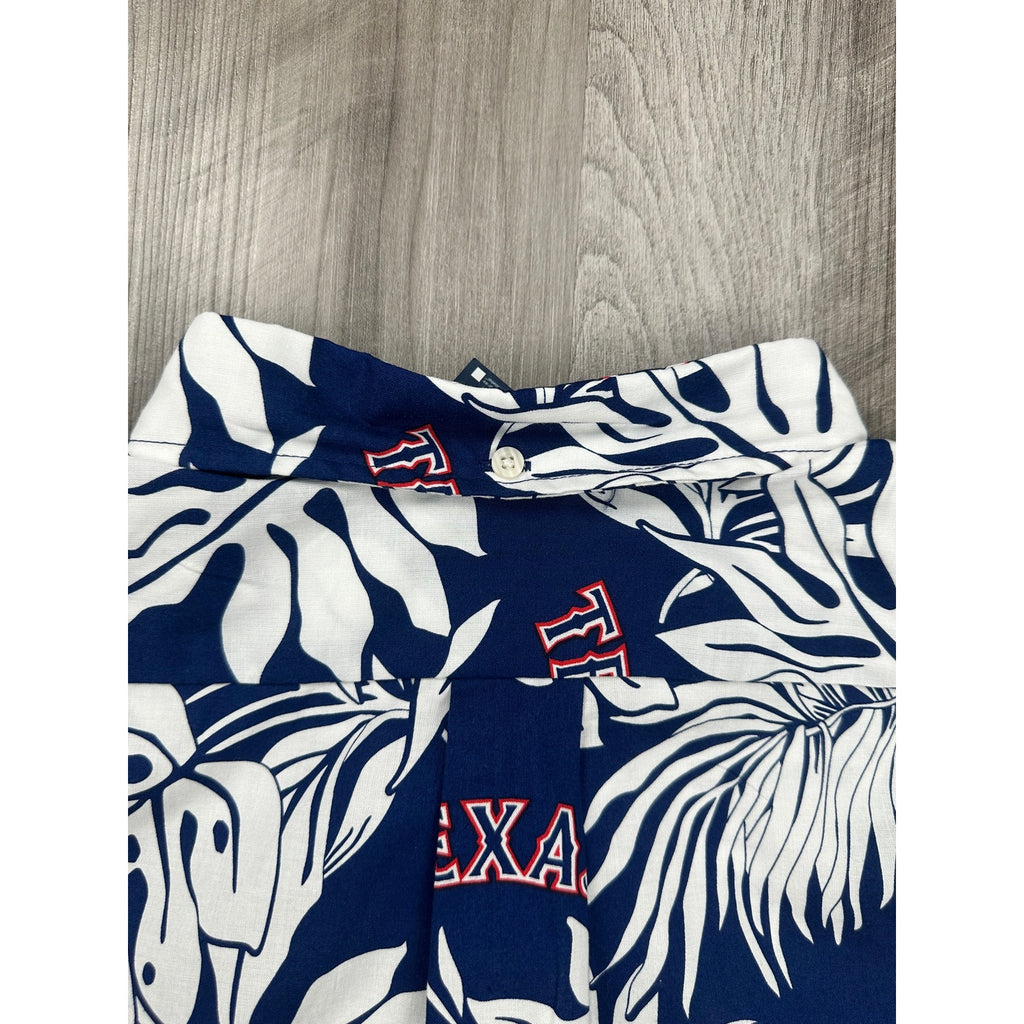 Reyn Spooner Aloha Texas Rangers MLB Classic Short Sleeve Button Down in Navy White Red — Size XL