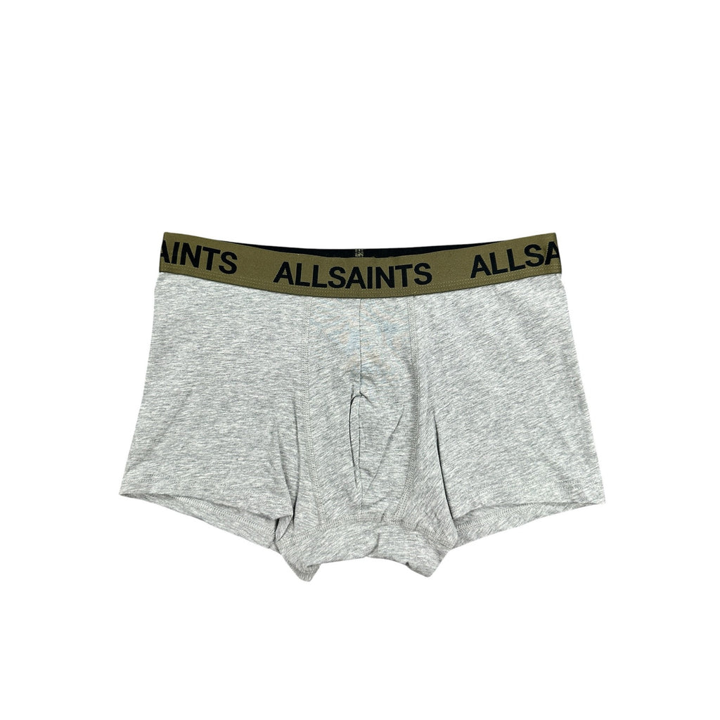 All Saints Underground Organic Cotton 4-Way Stretch Trunk 3-Pack in Sport Grey — Size Small