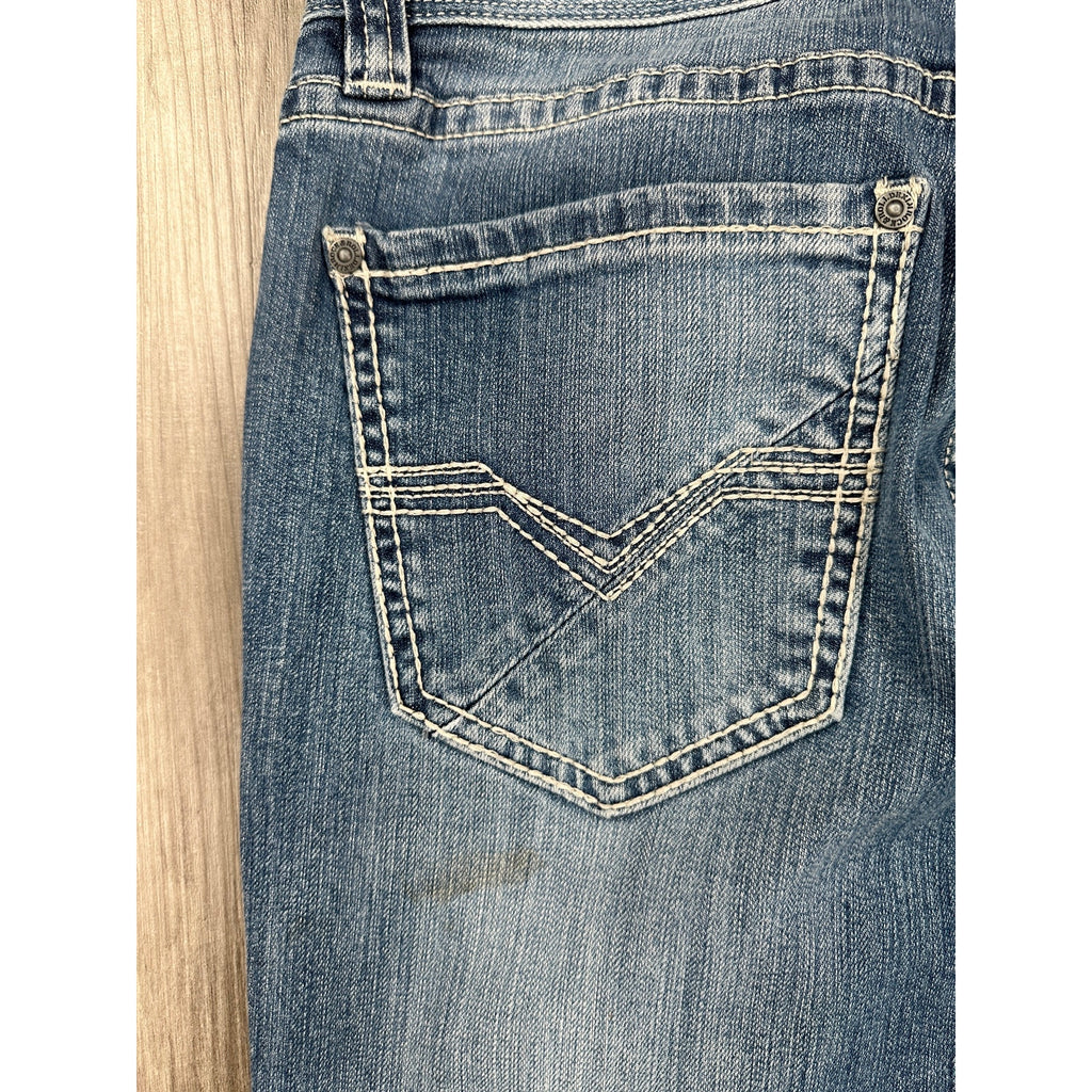 Rock & Roll Denim Double Barrel Relaxed Straight Leg Jean in Blue — Size 29x32 // Preowned